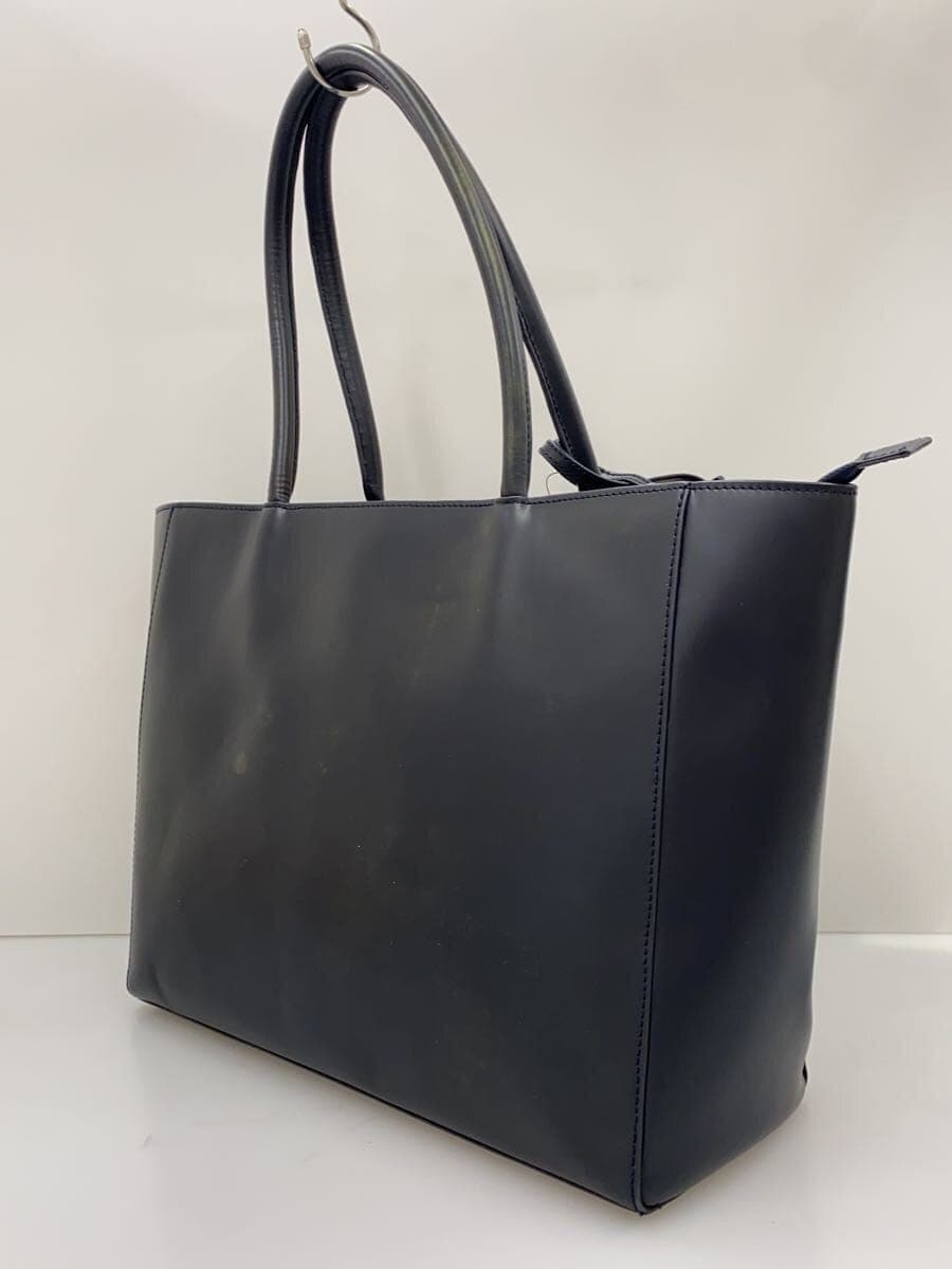 MURA tote bag leather navy plain 2