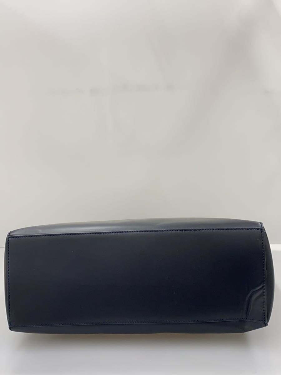 MURA tote bag leather navy plain 4