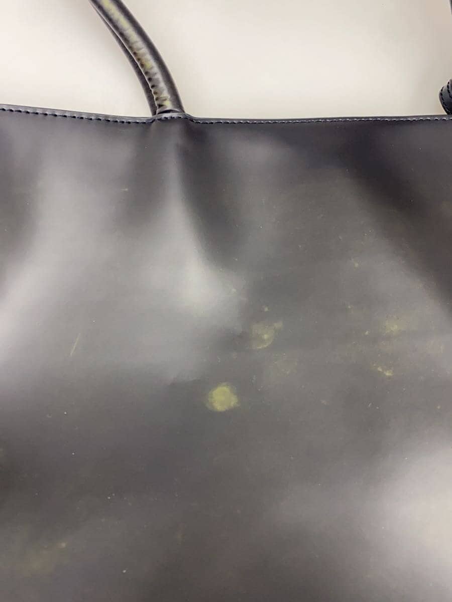 MURA tote bag leather navy plain 7