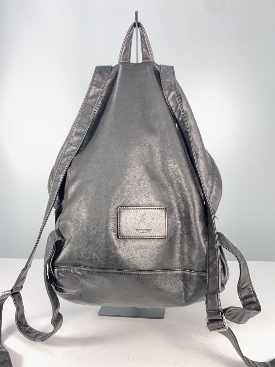 SAINT LAURENT City Backpack Leather BLK 3