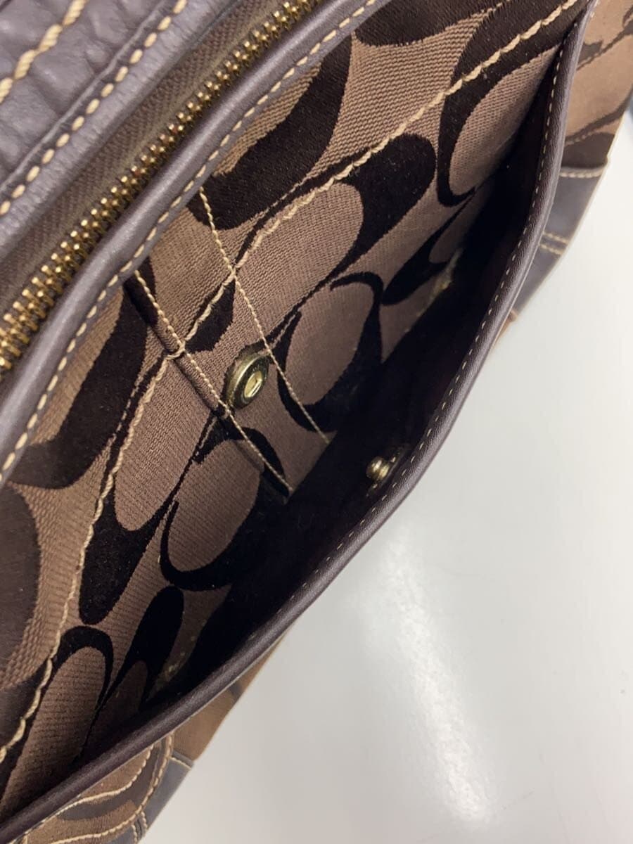 COACH Tote Bag Canvas BRW All Over Pattern F11290 8