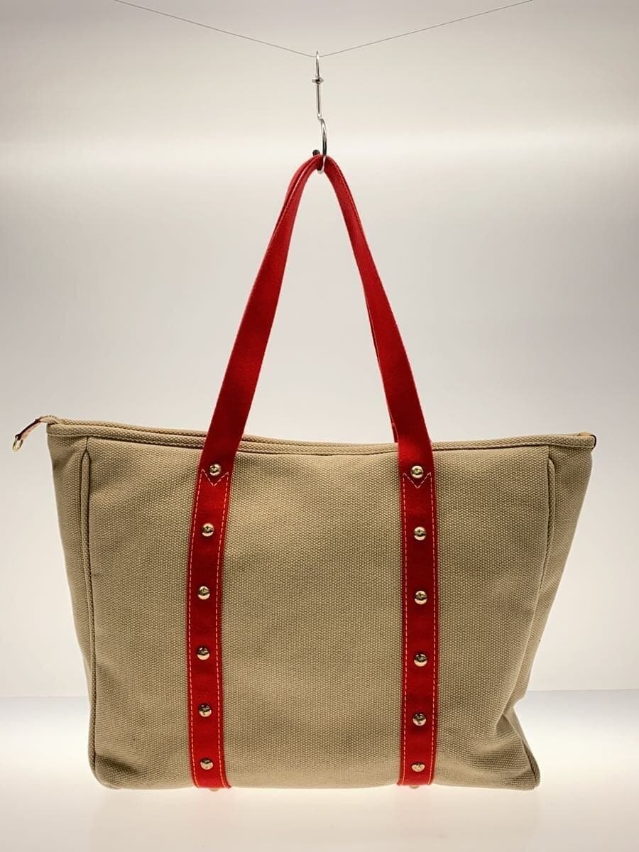 LOUIS VUITTON Cabas MM_ Antigua Canvas RED M40035 3