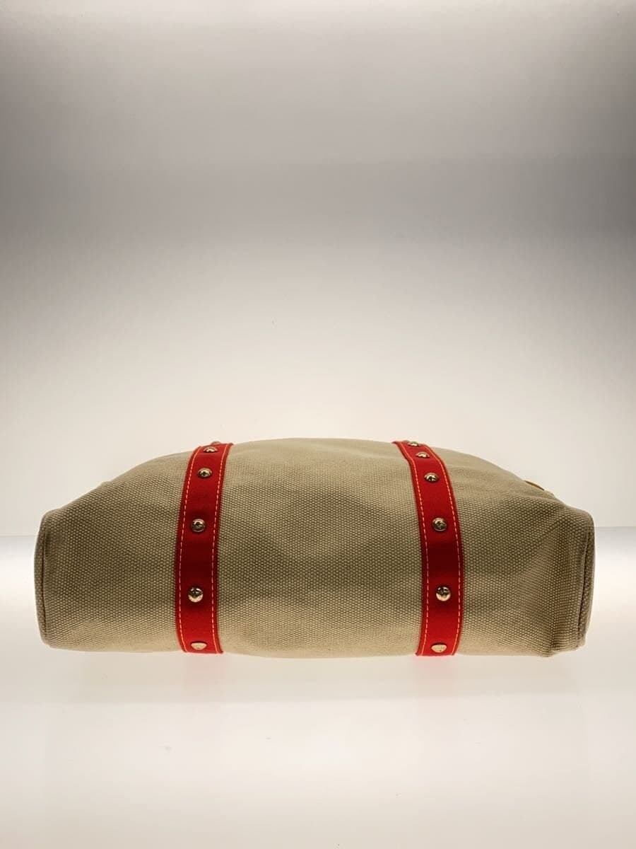 LOUIS VUITTON Cabas MM_ Antigua Canvas RED M40035 4