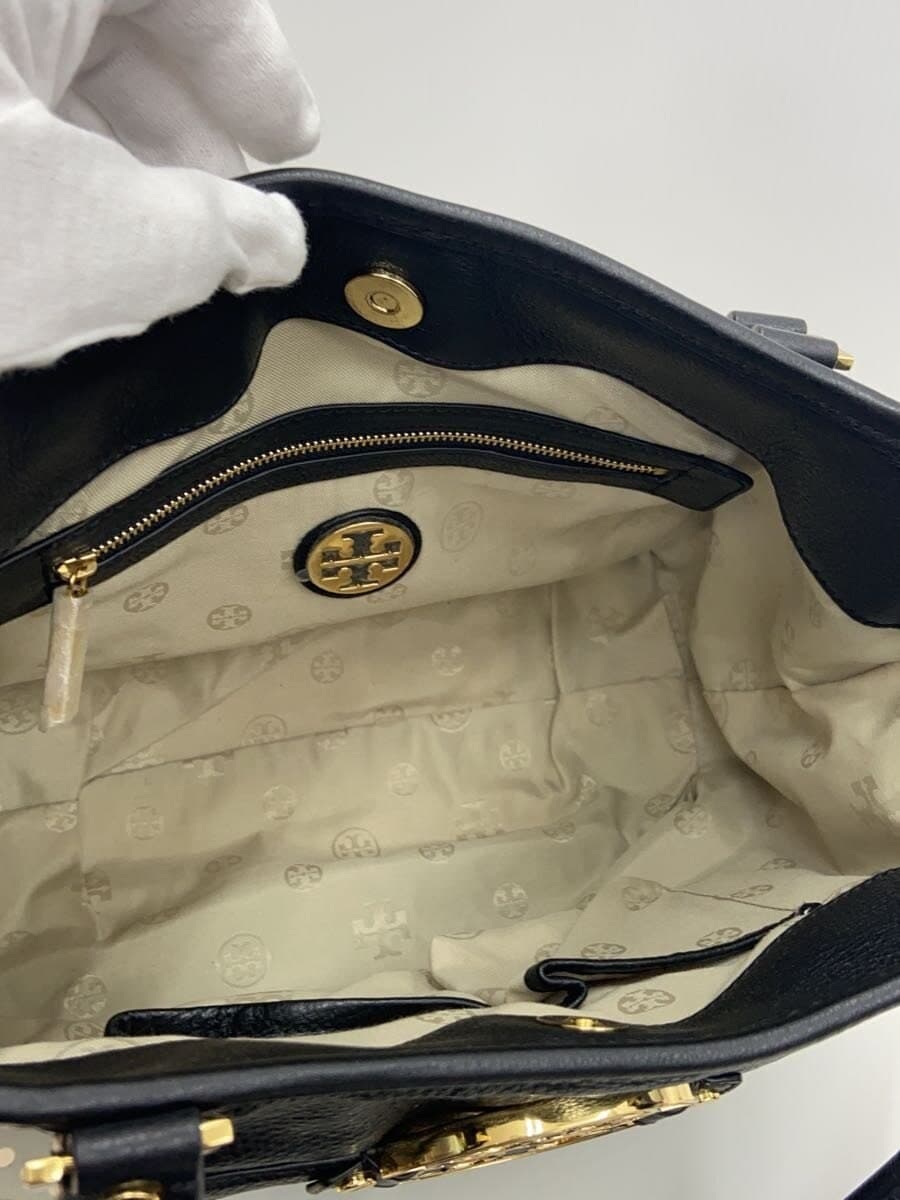 TORY BURCH Shoulder Bag Leather BLK Solid 6
