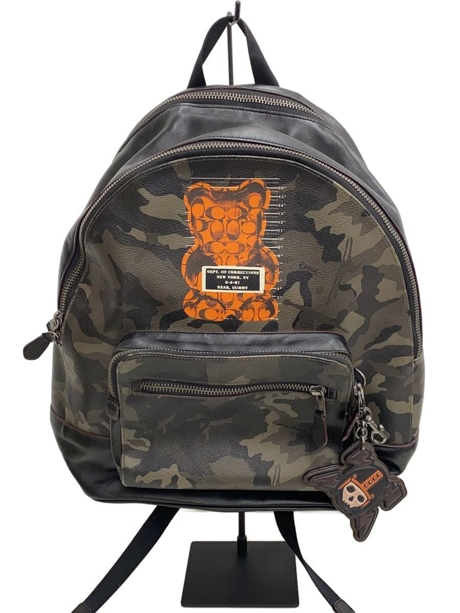 COACH backpack leather multicolor camouflage F79051