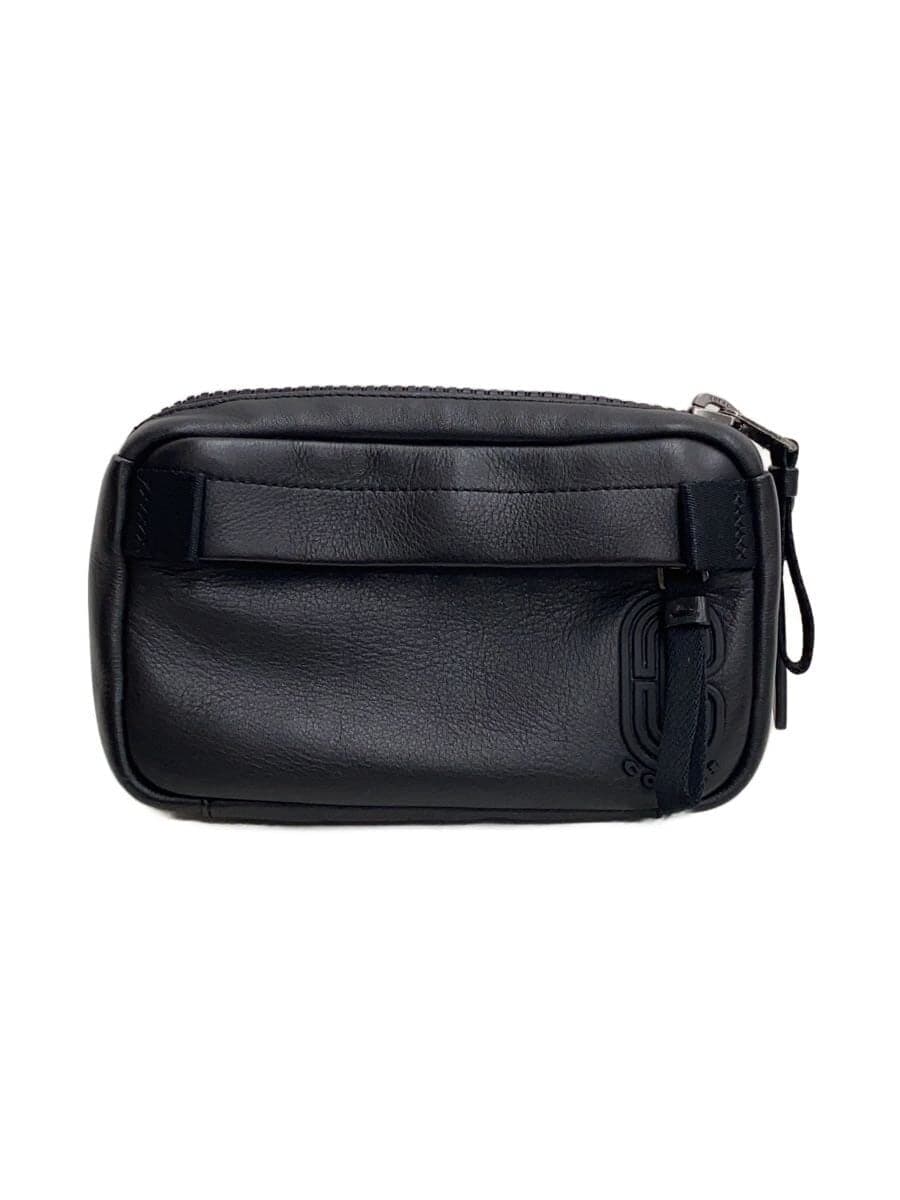 COACH Waist Bag Leather Black 6786