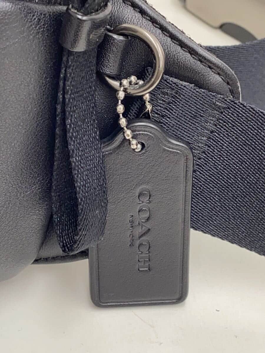 COACH Waist Bag Leather Black 6786 8