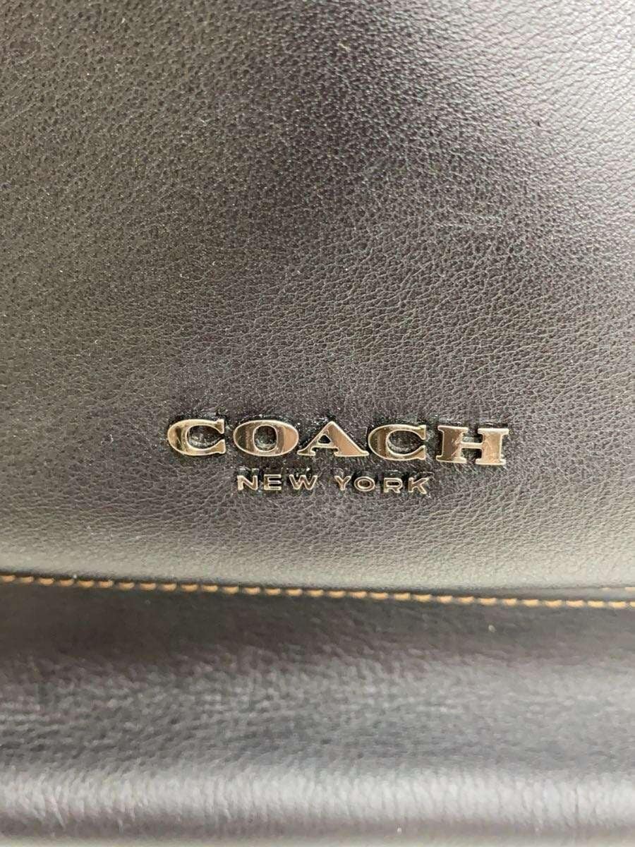 COACH Backpack Leather Black Solid Color F37599 5