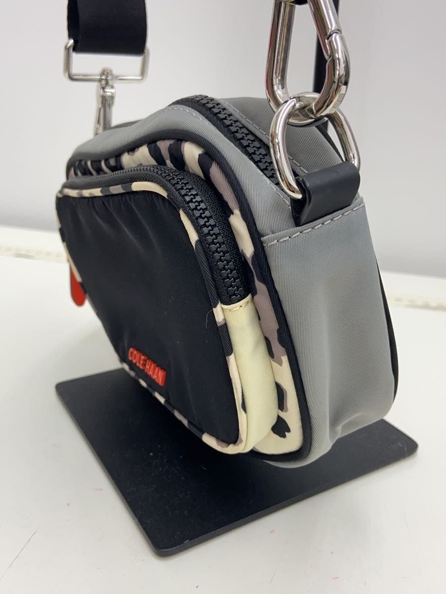 COLE HAAN Shoulder Bag Nylon Black Animal Print U06216 2