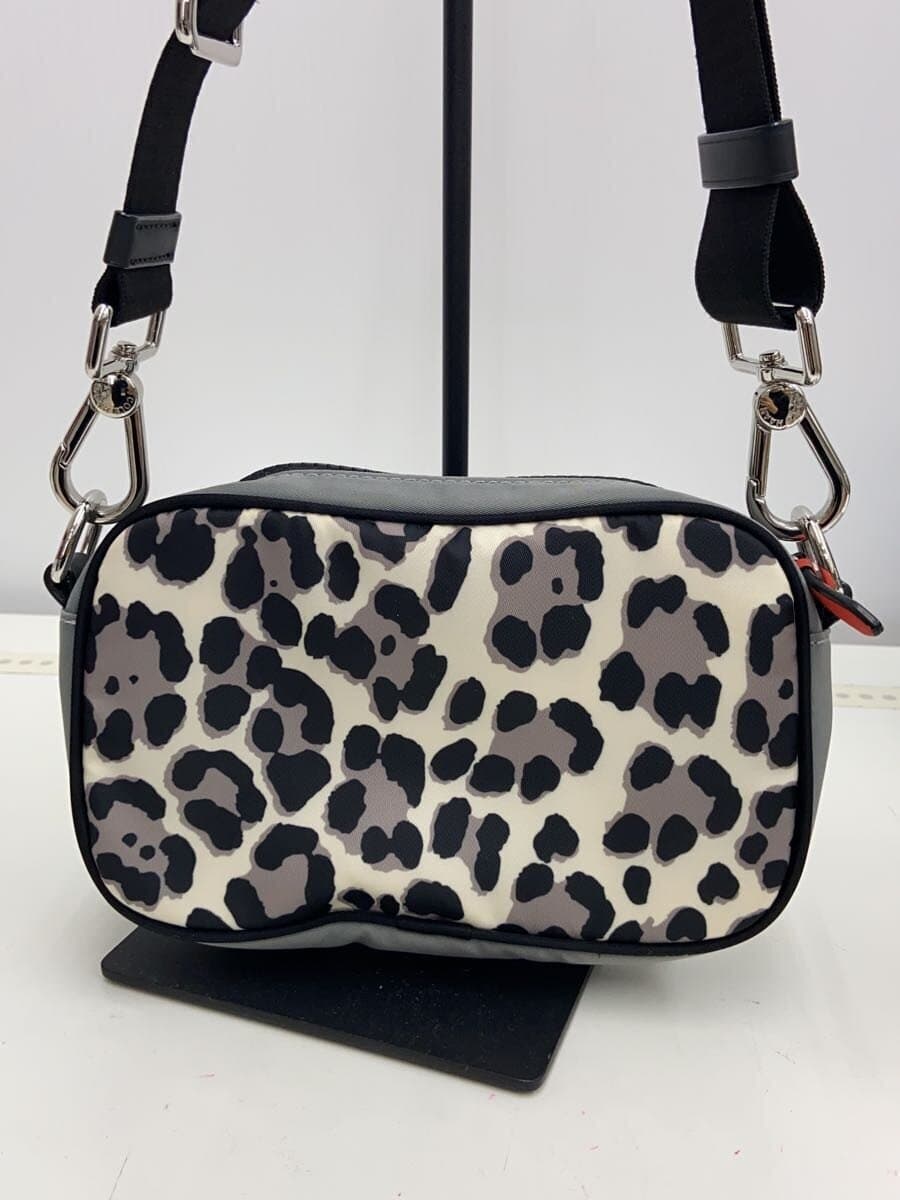 COLE HAAN Shoulder Bag Nylon Black Animal Print U06216 3