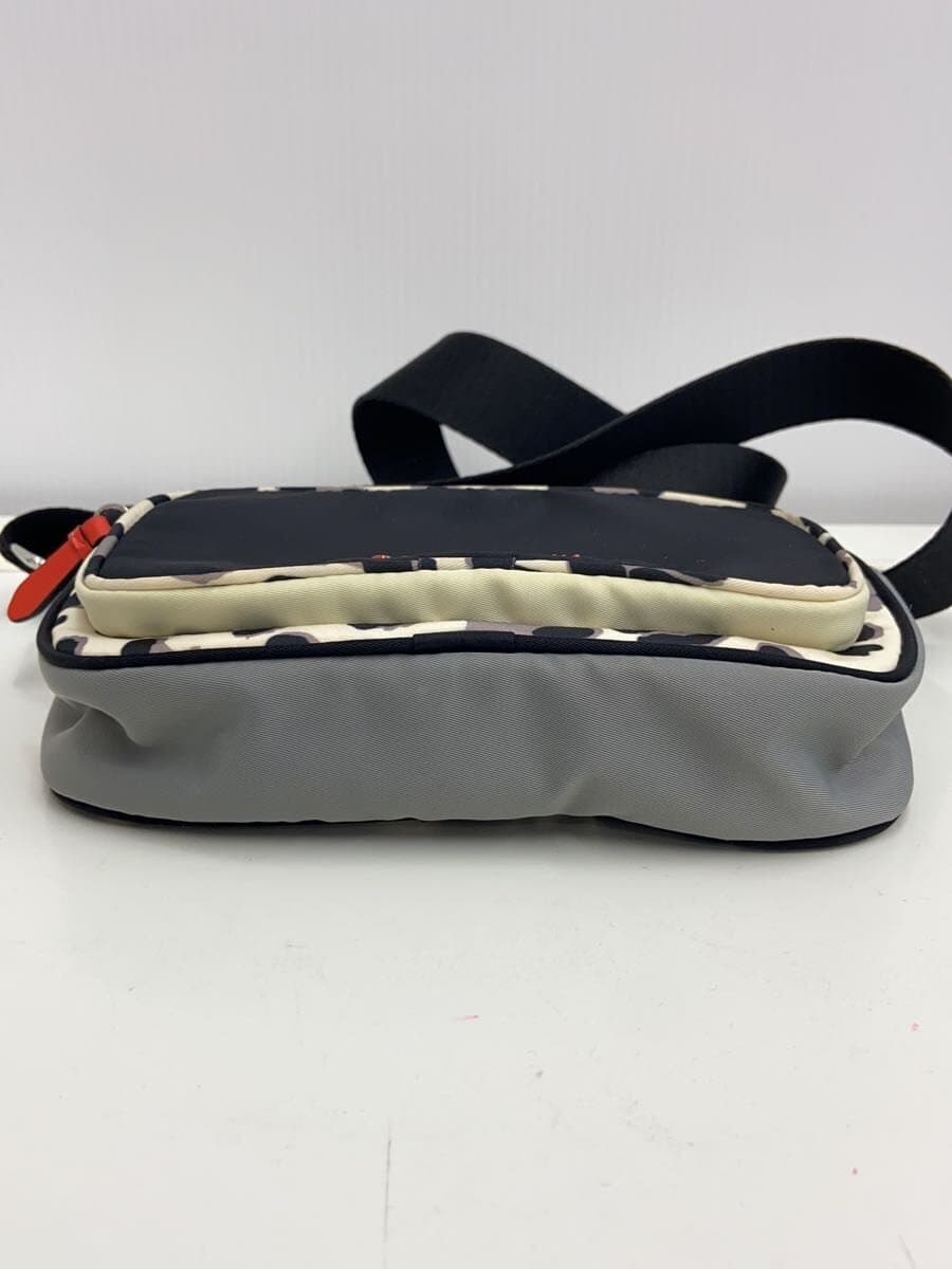 COLE HAAN Shoulder Bag Nylon Black Animal Print U06216 4