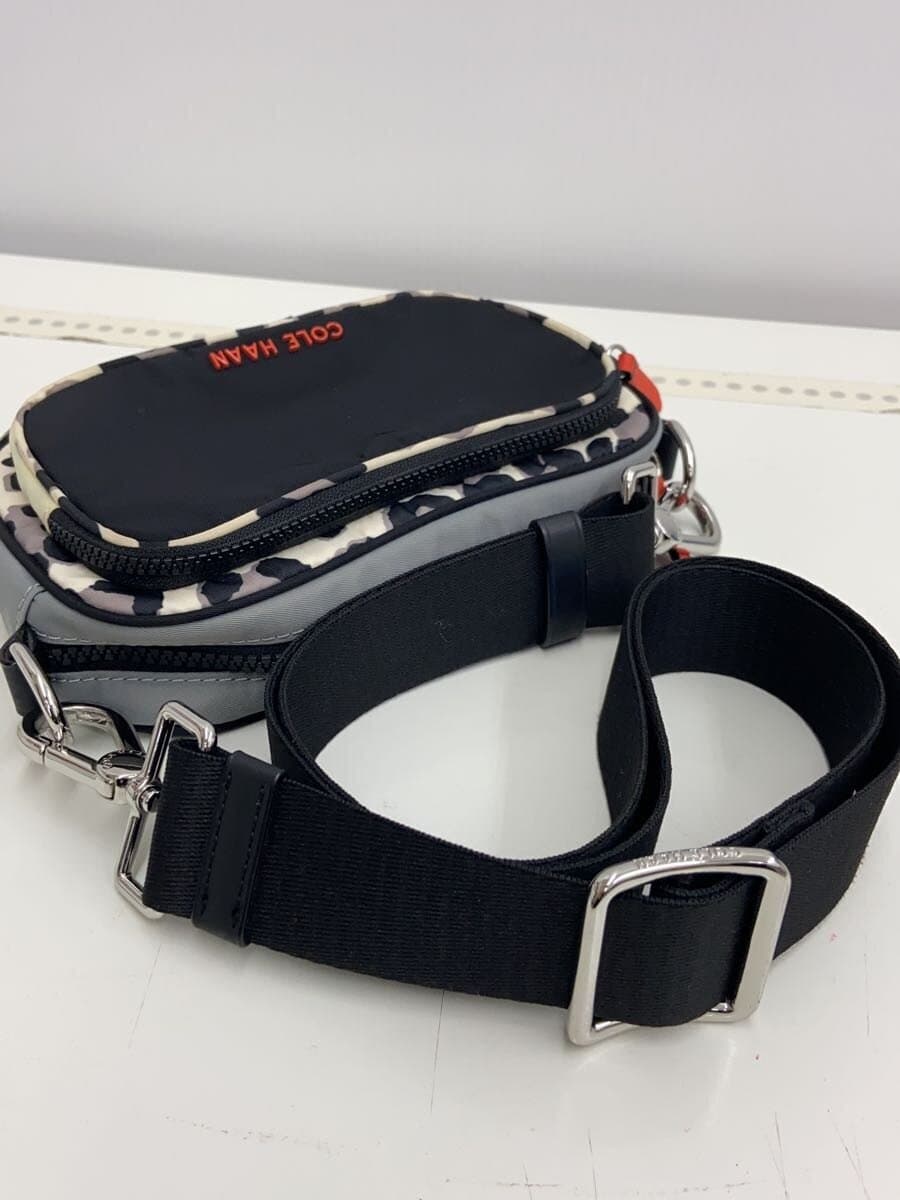 COLE HAAN Shoulder Bag Nylon Black Animal Print U06216 8