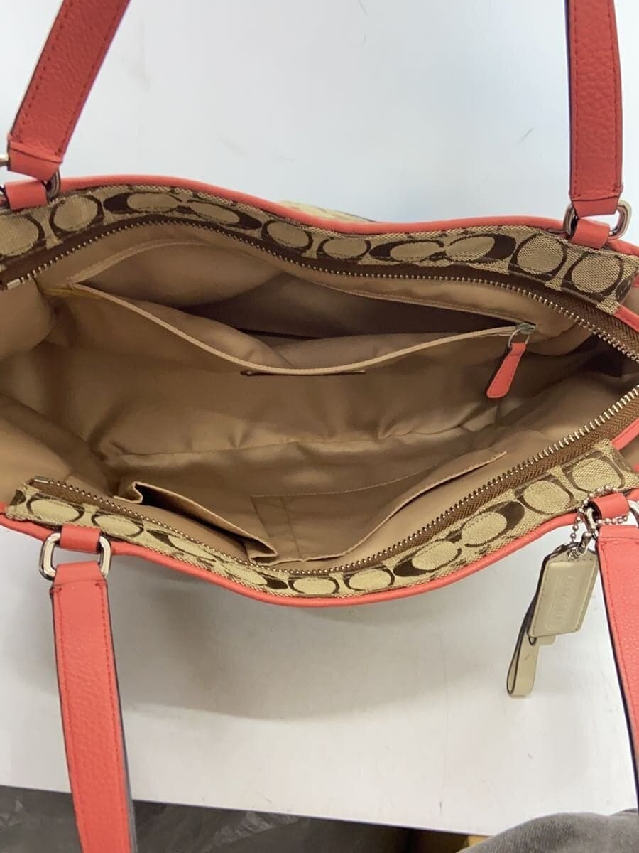 COACH Tote Bag_Signature Canvas BRW All Over Pattern 6