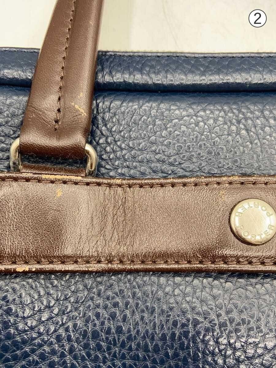 PORTER Shoulder Bag Leather Navy 192-04220 8