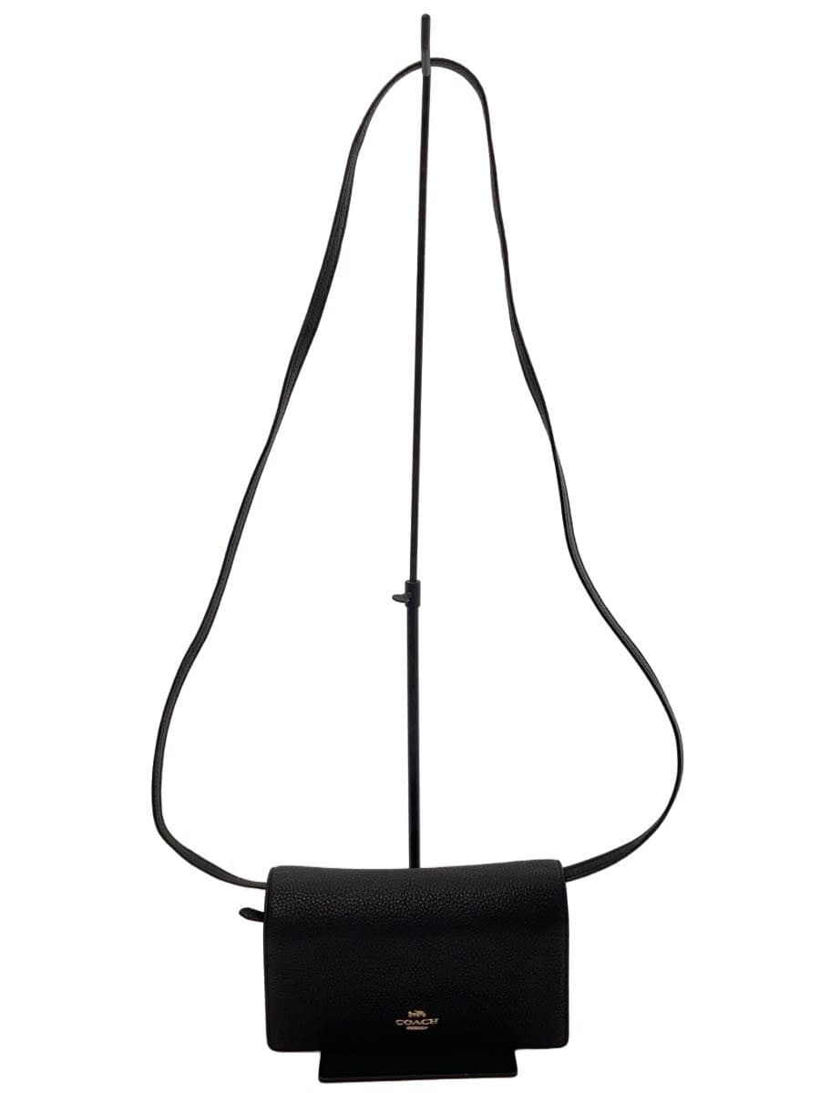 COACH Shoulder Bag Leather Black F30256