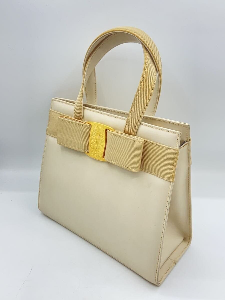 Salvatore Ferragamo Vara Ribbon Handbag Leather CRM 2