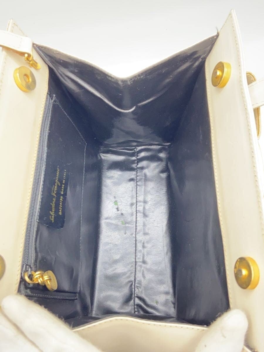 Salvatore Ferragamo Vara Ribbon Handbag Leather CRM 6