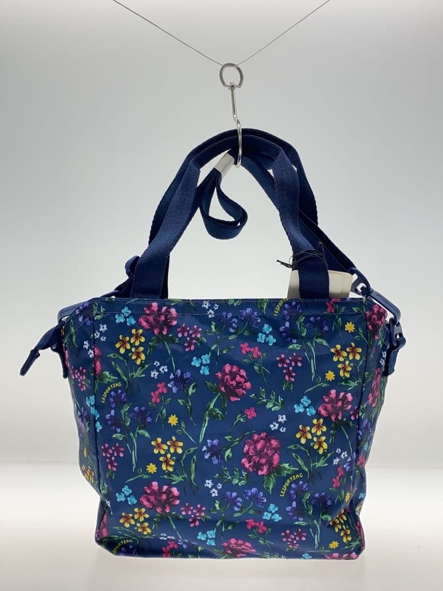 LESPORTSAC Shoulder Bag Nylon Blue Floral Print 3801 3