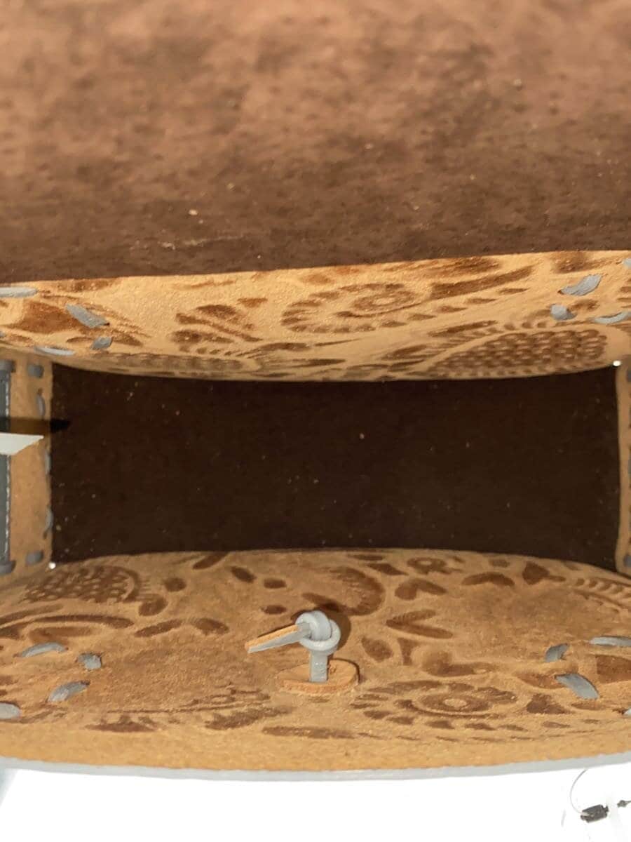 Other Brands: Maestra S Handbag Cowhide BLU Floral Print 20SS Maestra S Carved 5