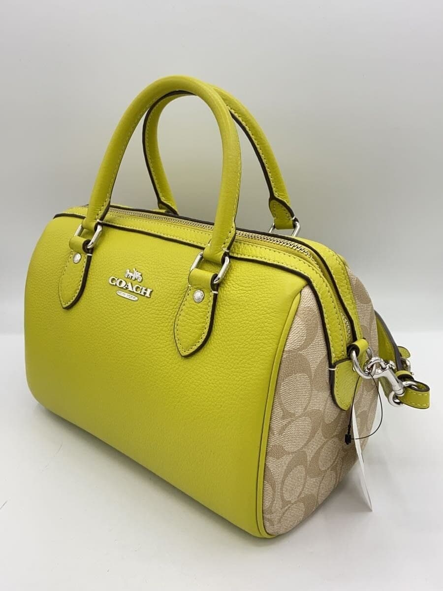 COACH shoulder bag leather GRN CJ592 2