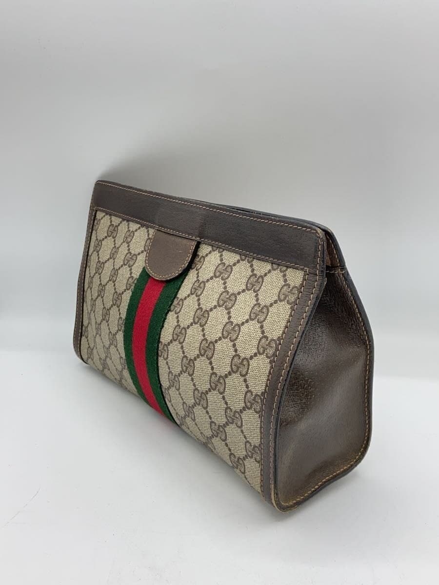 GUCCI Second-Hand Bag Vintage Gucci GG Pattern Sherry Line PVC Like-New 2