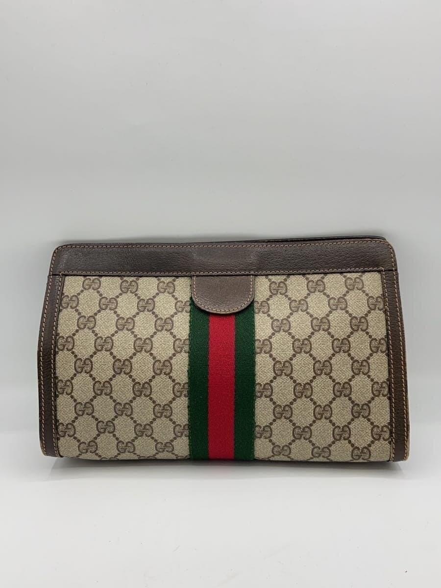 GUCCI Second-Hand Bag Vintage Gucci GG Pattern Sherry Line PVC Like-New 3