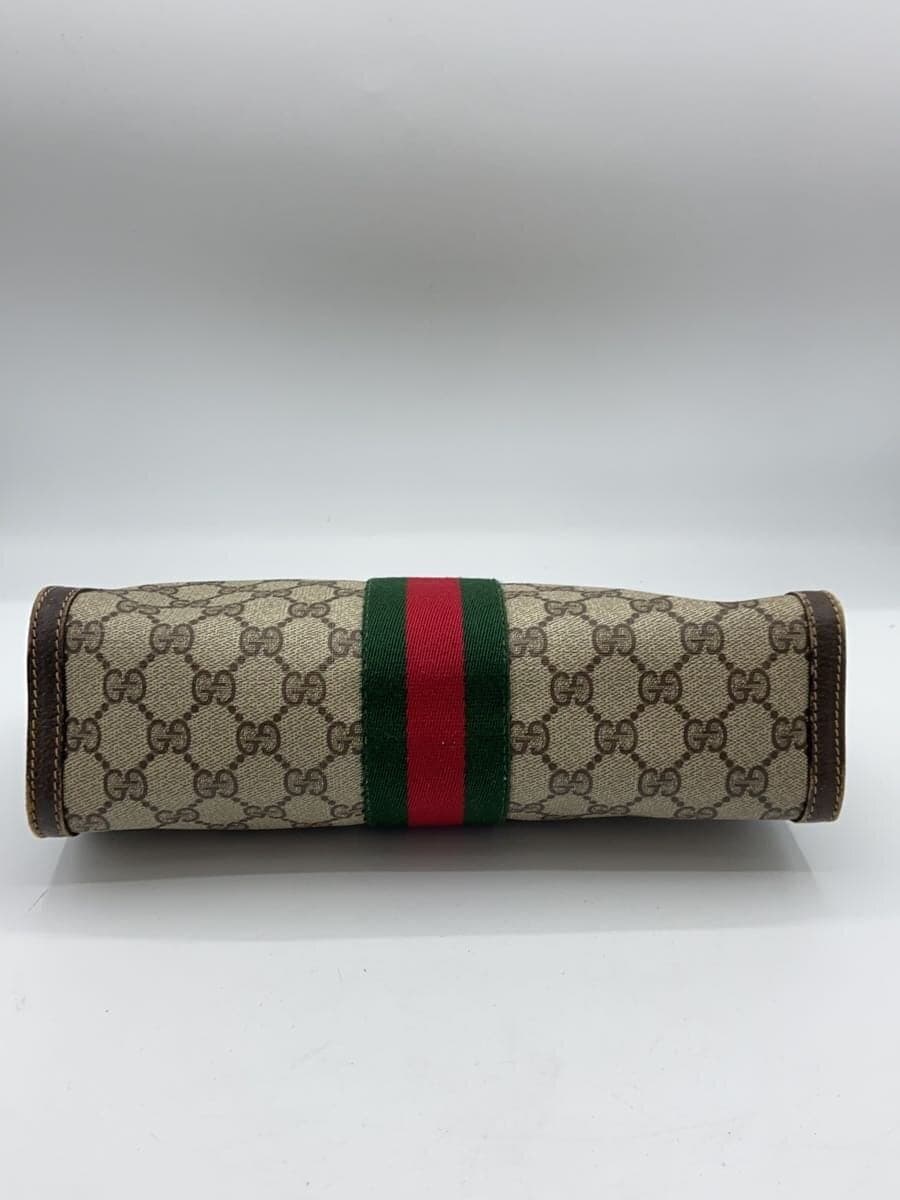 GUCCI Second-Hand Bag Vintage Gucci GG Pattern Sherry Line PVC Like-New 4