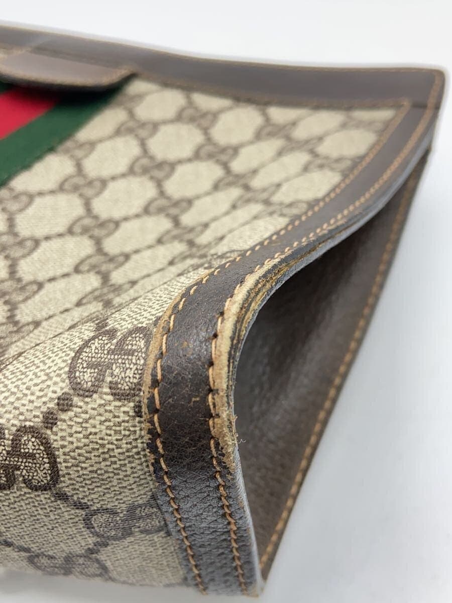 GUCCI Second-Hand Bag Vintage Gucci GG Pattern Sherry Line PVC Like-New 7