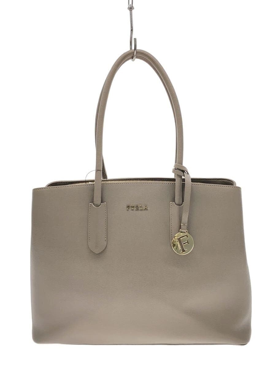 FURLA Tote Bag -- GRY Solid Color