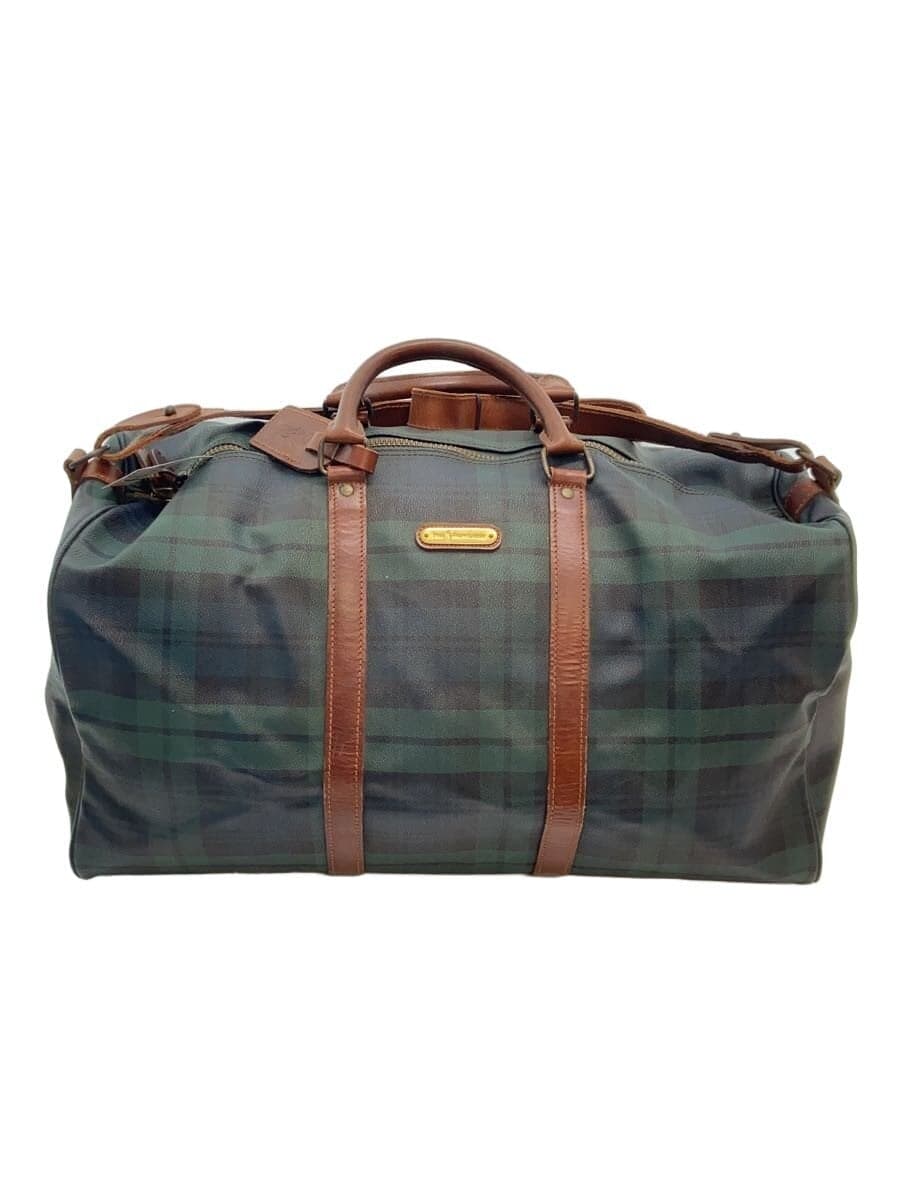 POLO RALPH LAUREN Boston bag 90s PVC GRN Check