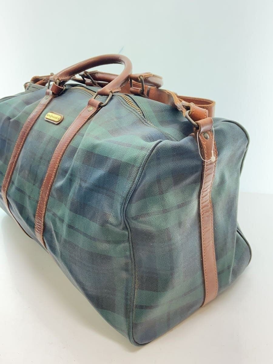 POLO RALPH LAUREN Boston bag 90s PVC GRN Check 2