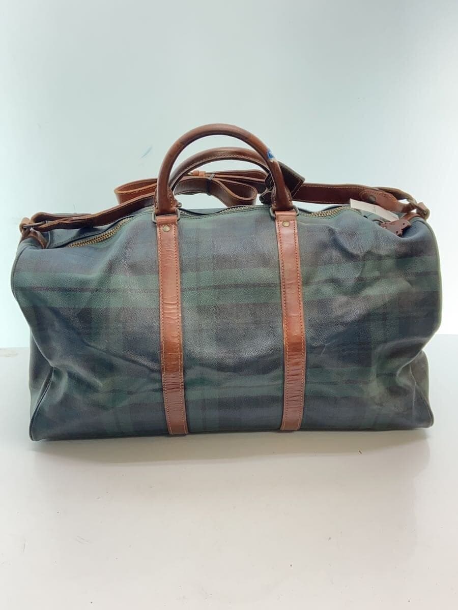 POLO RALPH LAUREN Boston bag 90s PVC GRN Check 3