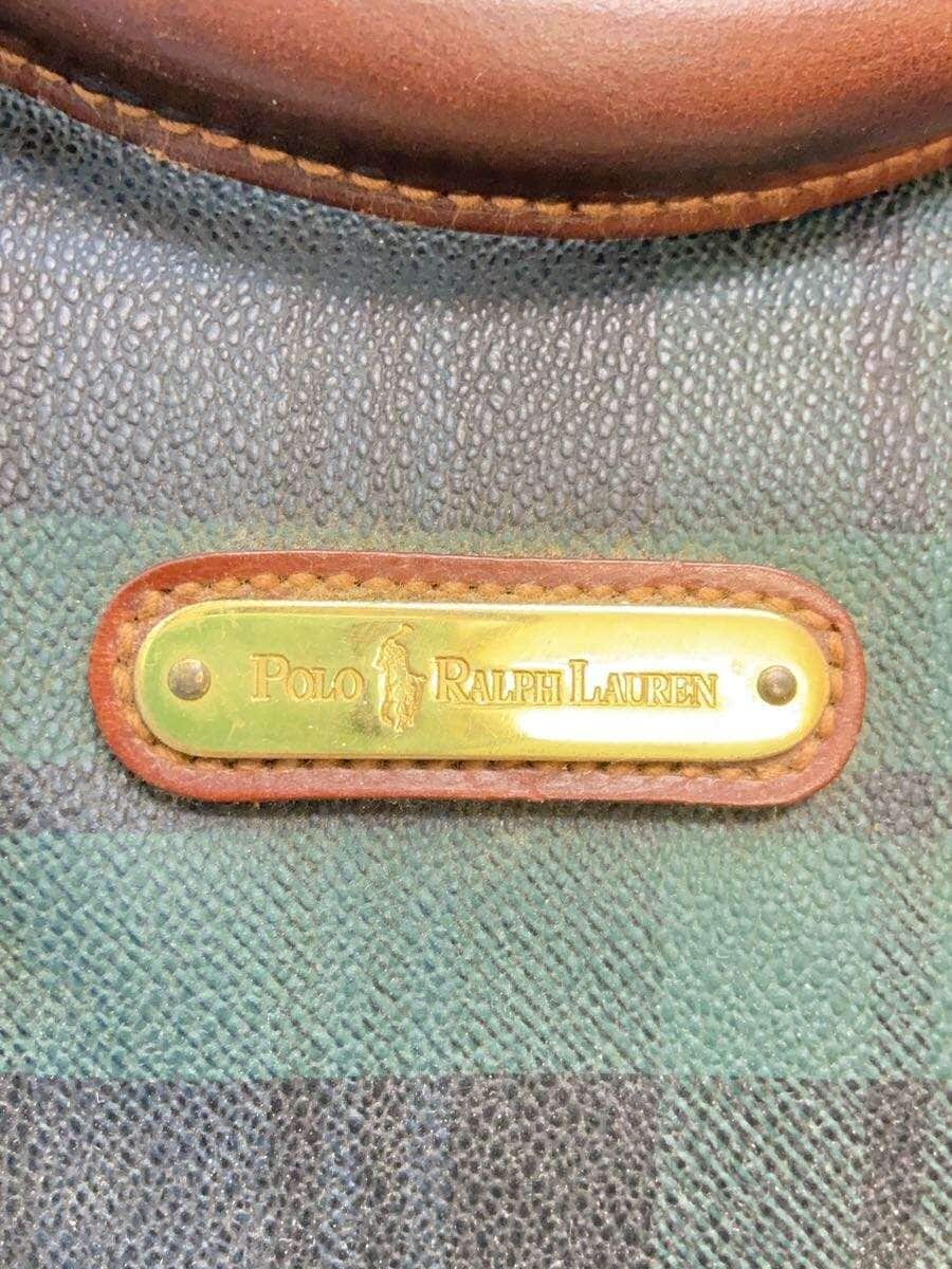 POLO RALPH LAUREN Boston bag 90s PVC GRN Check 5