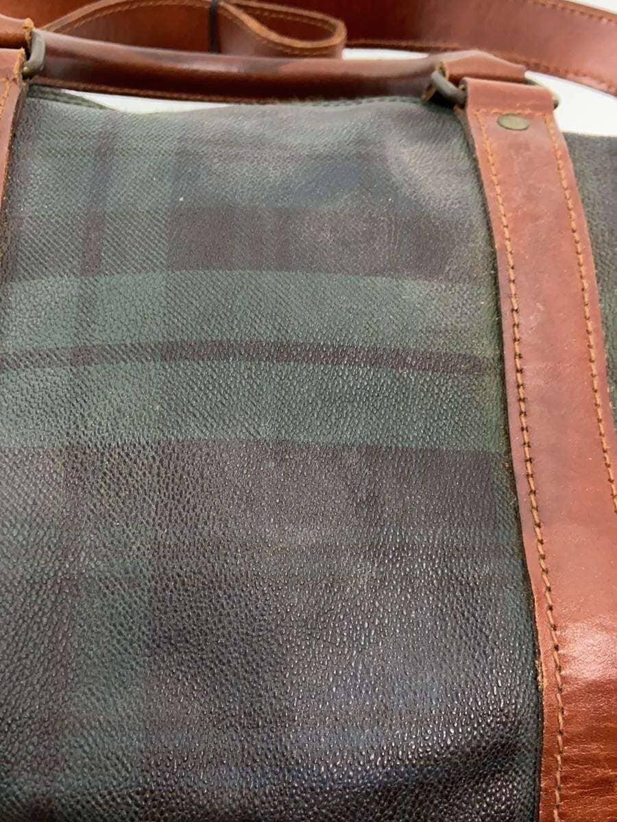 POLO RALPH LAUREN Boston bag 90s PVC GRN Check 8