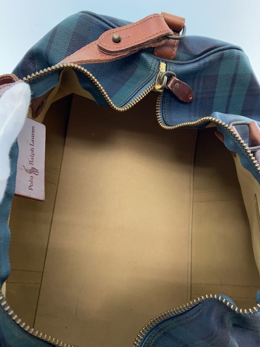 POLO RALPH LAUREN Boston bag 90s PVC GRN Check 9