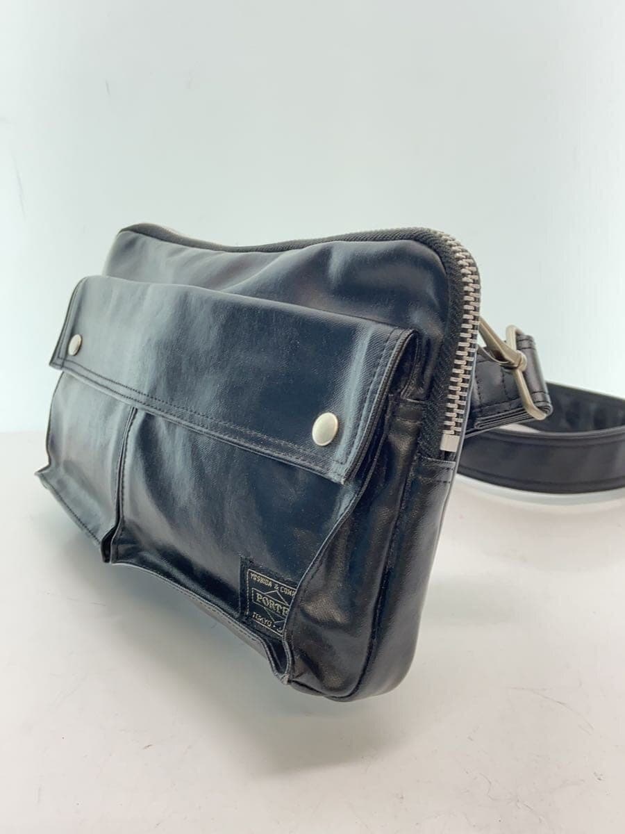 PORTERFREESTYLE Shoulder Bag Leather BLK Solid 2