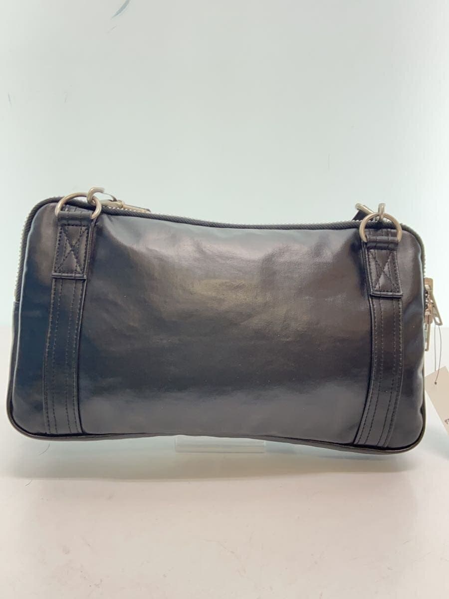 PORTERFREESTYLE Shoulder Bag Leather BLK Solid 3