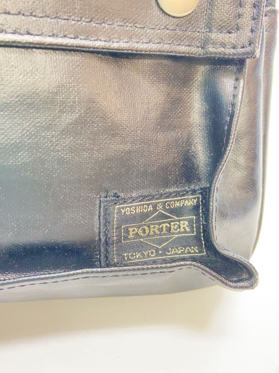 PORTERFREESTYLE Shoulder Bag Leather BLK Solid 5