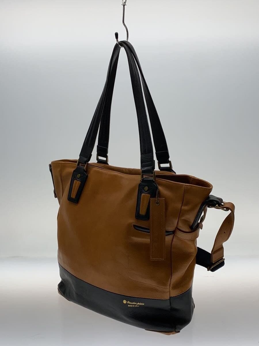 MASTERPIECE Shoulder Bag Leather BRW 2-Way Due to Yellowing 2