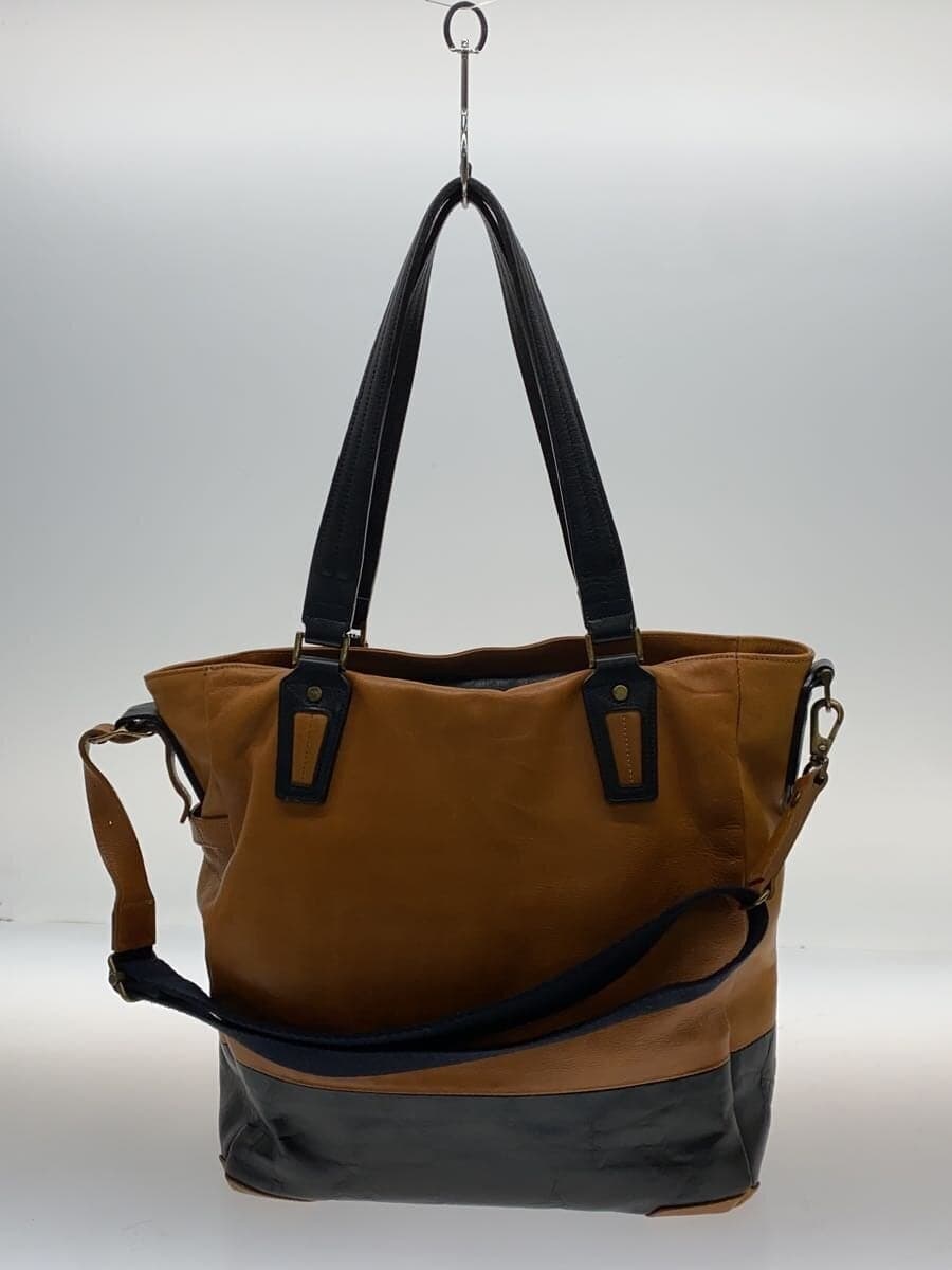 MASTERPIECE Shoulder Bag Leather BRW 2-Way Due to Yellowing 3