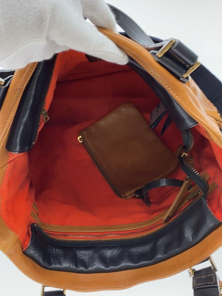MASTERPIECE Shoulder Bag Leather BRW 2-Way Due to Yellowing 6