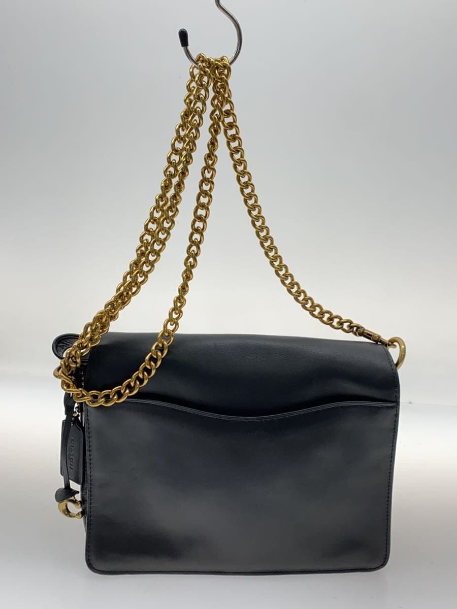 COACH Shoulder Bag Leather BLK 73547 3