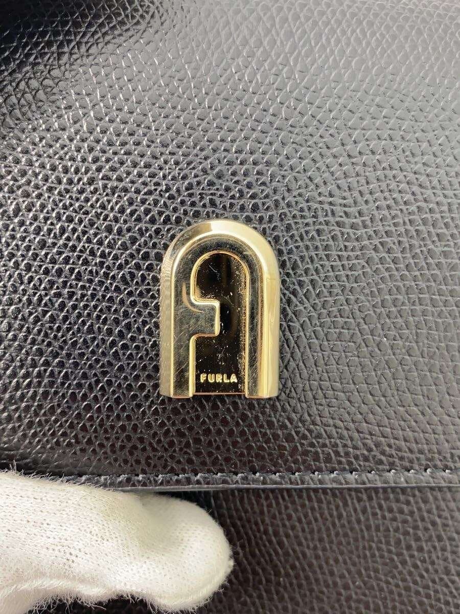 FURLA Shoulder Bag Leather BLK 5