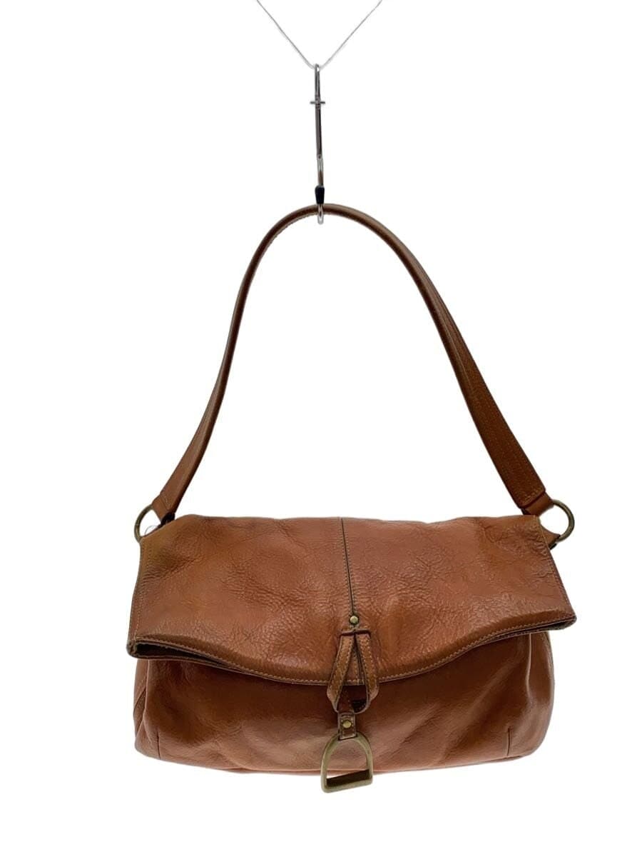 RALPH LAUREN Tote Bag Leather BRW Solid Color