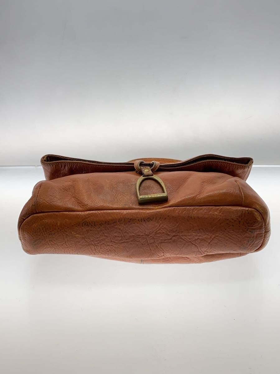 RALPH LAUREN Tote Bag Leather BRW Solid Color 4