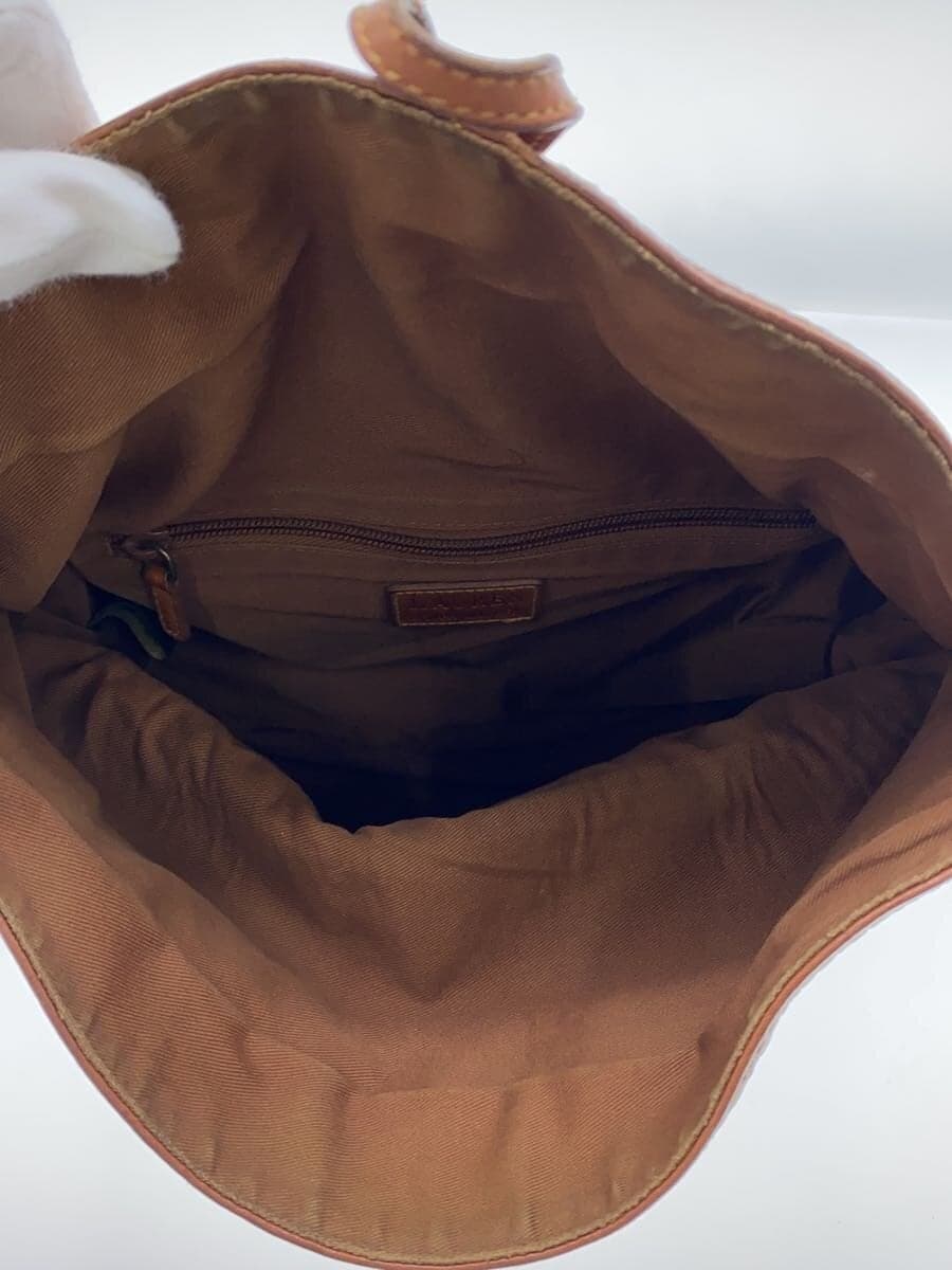 RALPH LAUREN Tote Bag Leather BRW Solid Color 6