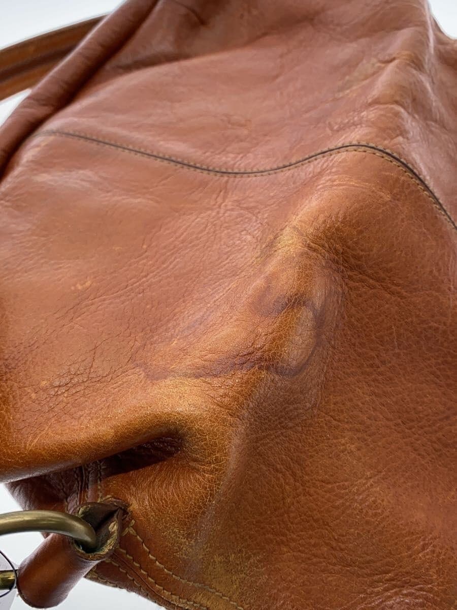 RALPH LAUREN Tote Bag Leather BRW Solid Color 7