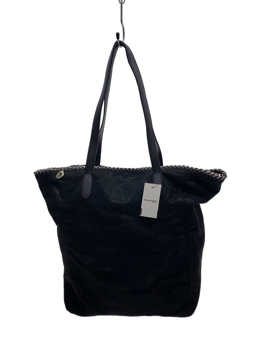 STELLA Mc CARTNEY Tote Bag BLK 410874 Handle Leather Peeling