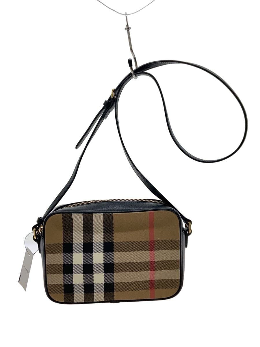 BURBERRY Check Canvas Crossbody Bag Canvas BEG 4500561714