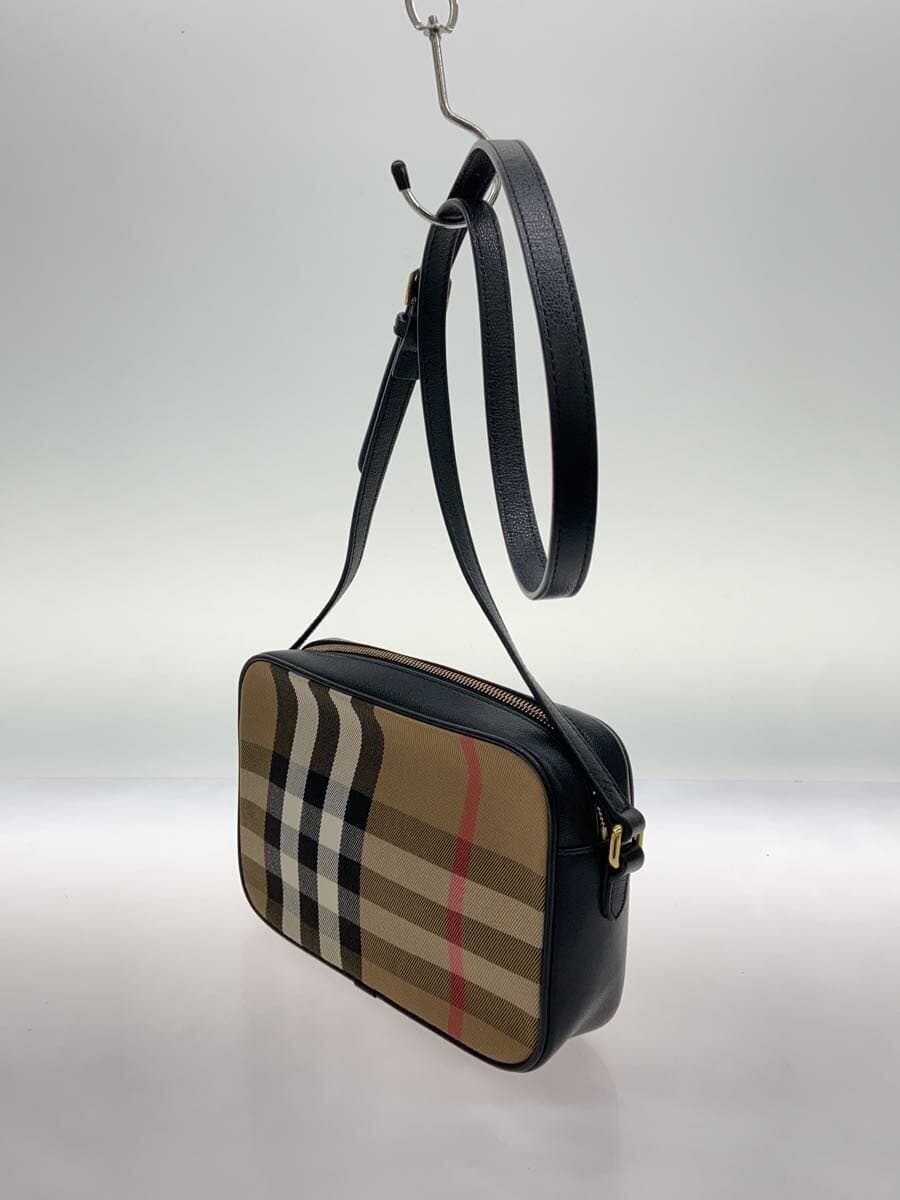 BURBERRY Check Canvas Crossbody Bag Canvas BEG 4500561714 2